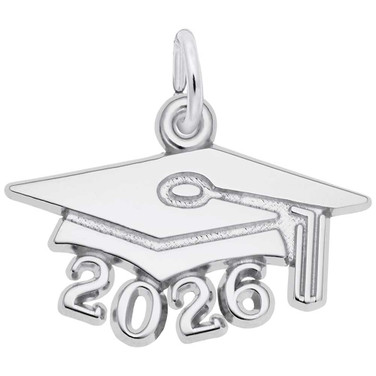 Image of Grad Cap 2026 Large Charm (Choose Metal) by Rembrandt