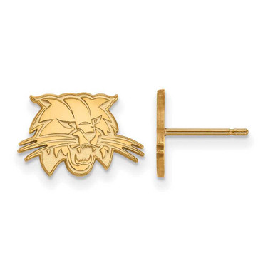 Image of 14k Yellow Gold LogoArt Ohio University Bobcat Extra Small Post Earrings