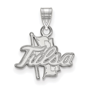 14k White Gold LogoArt University of Tulsa Small Pendant