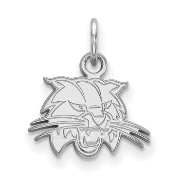 Image of 10k White Gold LogoArt Ohio University Bobcat Extra Small Pendant