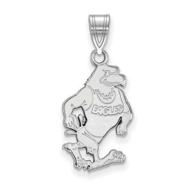 Image of Sterling Silver Rhodium-plated LogoArt Georgia Southern University Eagle Large Pendant SS025GSU