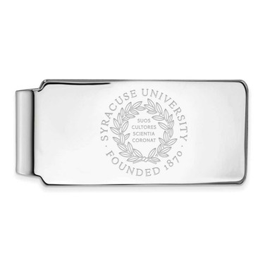 Image of 10k White Gold LogoArt Syracuse University Crest Money Clip