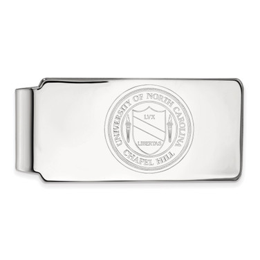 14k White Gold LogoArt University of North Carolina Crest Money Clip
