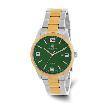 Image of Charles Hubert Two-Tone Stainless Steel Green Dial Watch
