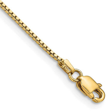 Image of 10k Yellow Gold .95mm Box Chain Anklet