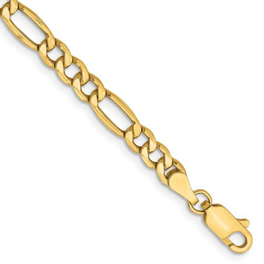 Image of 14K Yellow Gold 4.2mm Hollow Figaro Chain