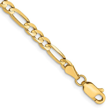 Image of 14K Yellow Gold 4mm Concave Open Figaro Chain