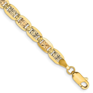 Image of 14k 4.65mm Tri-color Gold Pave Valentino Chain