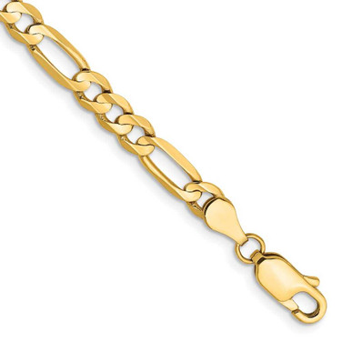 Image of 14K Yellow Gold 4.5mm Concave Open Figaro Chain