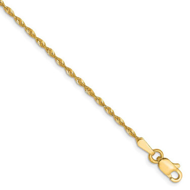Image of 10k Yellow Gold 1.5mm Diamond-Cut Lightweight Rope Chain 8064-9 Image of 10k Yellow Gold 1.5mm Diamond-Cut Lightweight Rope Chain 8064-9