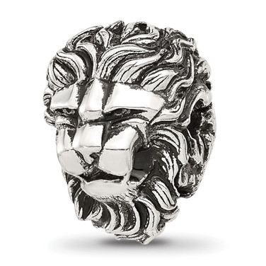 Sterling Silver Reflections Antiqued Lion Hinged Bead
