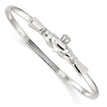 Image of Sterling Silver Claddagh Bangle Bracelet