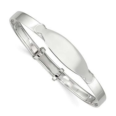 Image of Sterling Silver ID Adjustable Baby Bangle Bracelet