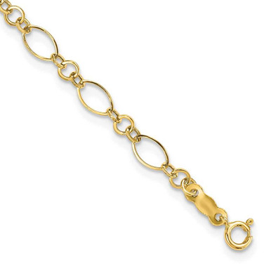 Image of 14k Yellow Gold 7.25in Polished Fancy Link Bracelet