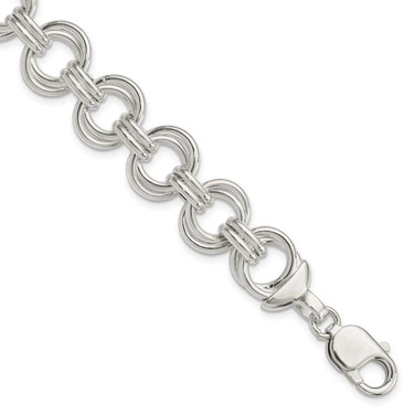 Image of Sterling Silver Fancy Link Bracelet QG1556-7.5