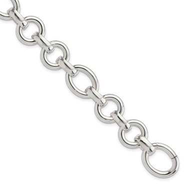 Image of Sterling Silver Polished Fancy Link Bracelet QG5826-8
