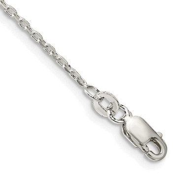 Image of Sterling Silver 1.5mm Beveled Oval Cable Chain QCA050-7