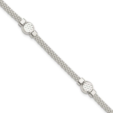 Image of Sterling Silver Mesh Fancy Bracelet