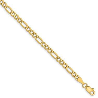 Image of 10k Yellow Gold 3.5mm Hollow Figaro Chain 8232-7