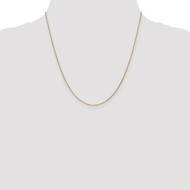 Image of 10k Yellow Gold .95mm Diamond-cut Cable Chain 10PE17-20