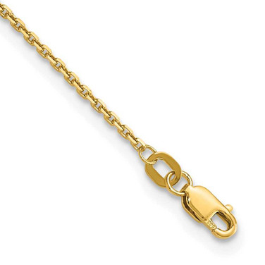 Image of 10k Yellow Gold 1.3mm Diamond-cut Cable Chain 10PE203-9