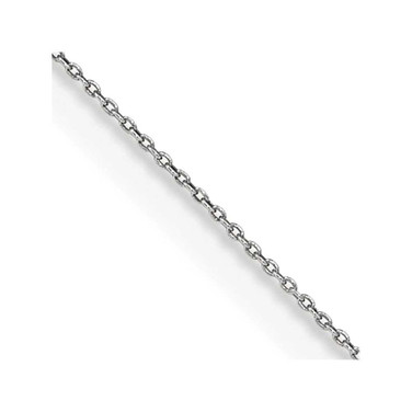 Image of 14k White Gold .75mm Cable Pendant Chain