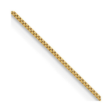 Image of 14K Yellow Gold 16 inch Carded .5mm Box Link with Spring Ring Clasp Chain Image of 14K Yellow Gold 16 inch Carded .5mm Box Link with Spring Ring Clasp Chain