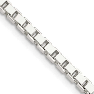 Image of Sterling Silver 3mm Box Chain QBX057-18 Image of Sterling Silver 3mm Box Chain QBX057-18