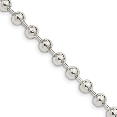 Sterling Silver 5mm Beaded Chain QK84-20