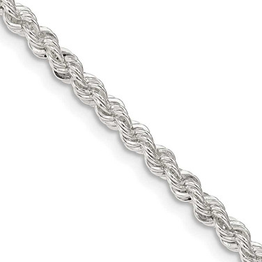 Image of Sterling Silver 3mm Solid Rope Chain QDR060-30