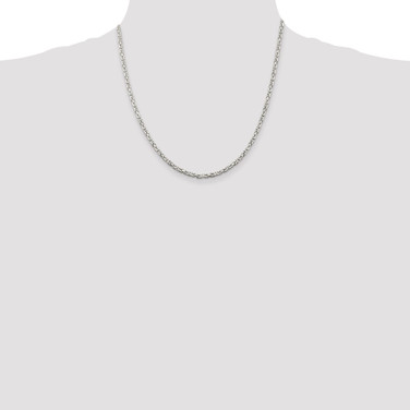 Image of Sterling Silver 2.5mm Byzantine Chain QBZ060-20