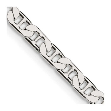 Image of Sterling Silver 3.75mm Flat Anchor Chain QAN100-24