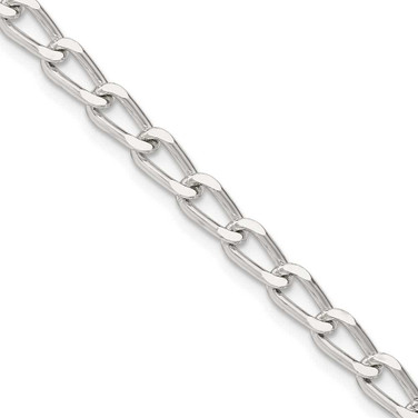Image of Sterling Silver 4.3mm Open Elongated Link Chain QLL120-24