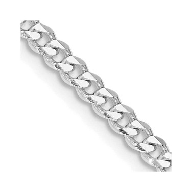 Image of Sterling Silver Rhodium-plated 3.5mm Curb Chain QCB100R-18