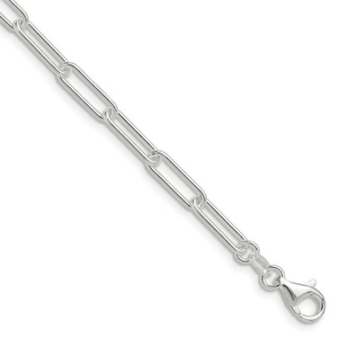 Image of Sterling Silver Polished 4.5mm Elongated Cable Chain QPCL120-20 Image of Sterling Silver Polished 4.5mm Elongated Cable Chain QPCL120-20