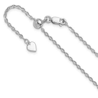 Image of Sterling Silver Adjustable 2mm Cable Chain FC31-30