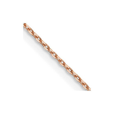 Image of 14K Rose Gold 16 inch .8mm Diamond-cut Cable with Lobster Clasp Chain