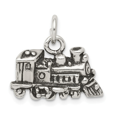 Sterling Silver Antiqued Train Charm