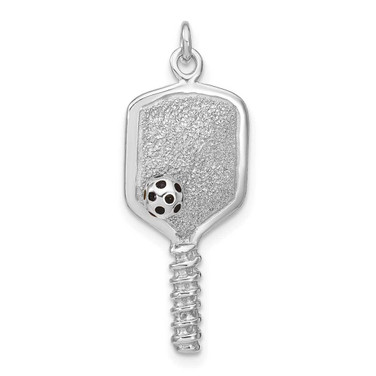 Image of Sterling Silver Enamel Pickleball Charm