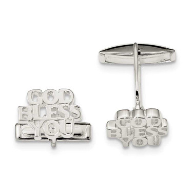 Image of Sterling Silver God BLESS YOU Cuff Links