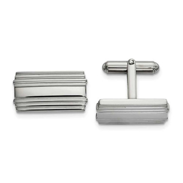 Image of Chisel Stainless Steel Polished Cufflinks SRC368