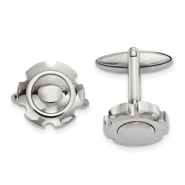 Image of Chisel Stainless Steel Polished Cufflinks SRC377