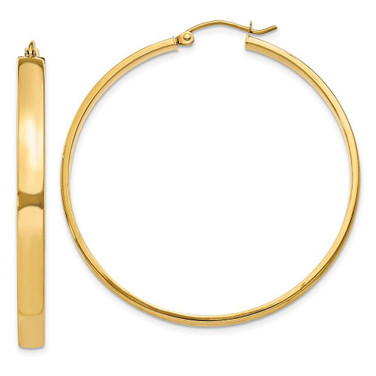 Image of 45mm 10k Yellow Gold Polished Hoop Earrings 10TA243