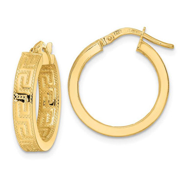 Image of 20.45mm 14K Yellow Gold Polished Hoop Earrings TF2068