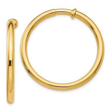 Image of 30mm 14K Yellow Gold Non-Pierced Hoop Earrings X99
