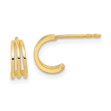 Image of 9mm 14K Yellow Gold Polished Hoop Post Earrings YE1970