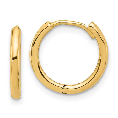 Image of 13.5mm 14K Yellow Gold Polished Hinged Hoop Earrings TF2304