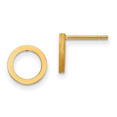 Image of 9mm 10k Yellow Gold Open Circle Earrings