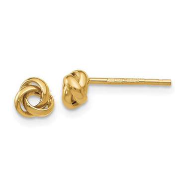 Image of 5mm 10k Yellow Gold Polished Knot Post Earrings