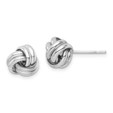 Image of 10mm Sterling Silver Rhodium-plated Post Love Knot Earrings QE16416